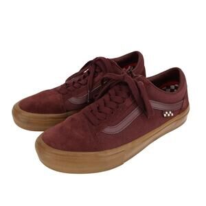 VANS Men's Skate Old Skool Shoe Suede Canvas Port Royal Red/Gum Size 7.5